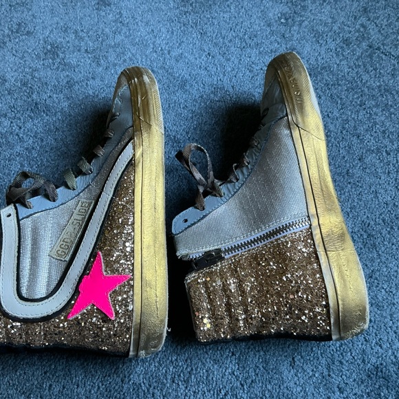 Golden Goose Glitter Sneakers US 6 gold & silver - Picture 3 of 8
